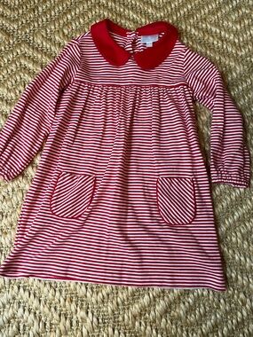 Little English red stripe dress 4